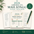 2026 American Mah Jongg Hand Tracker & Scorecard Printable Pack